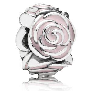 PANDORA Rose Garden Charm with Pink Enamel | RARE | VINTAGE
